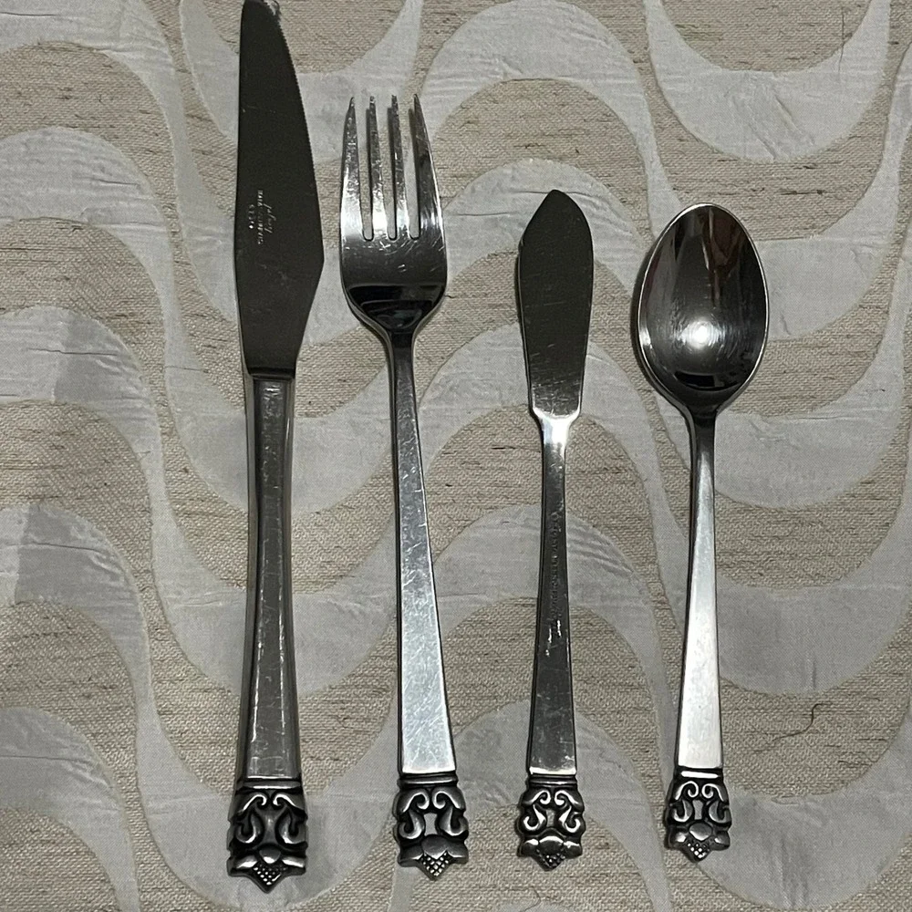Stanley Roberts Vintage Roget Stainless Japan Flatware‎ Set 4 Silverware Cutlery